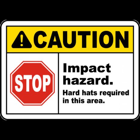 Hard Hats Required In This Area Sign